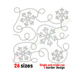 Snowflake quilt block embroidery