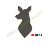 Doe deer embroidery design