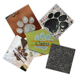 Paw print embroidery design set