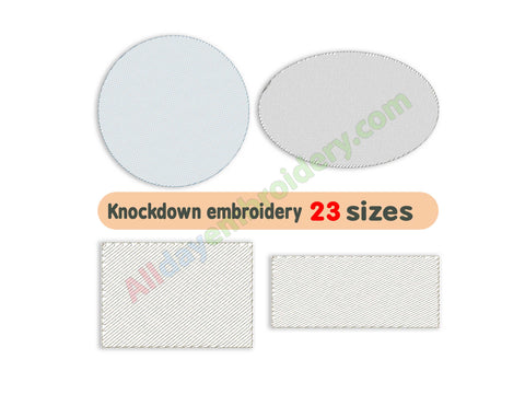 Knockdown stitch embroidery design