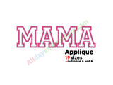 MAMA applique embroidery design