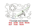 Medical quilting embroidery design