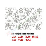 Snowflake quilt block embroidery