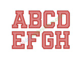 Sports applique embroidery font