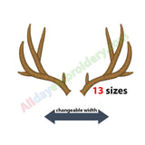 Deer antlers embroidery design