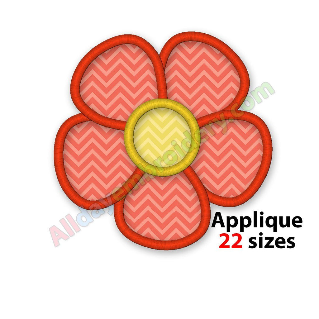Flower machine embroidery design. Applique design
