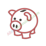 Piggy bank applique